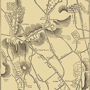 Map of Hornsey and Neighbourhood in 1819, (c1876). Creator: Unknown