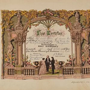 Marriage Certificate, 1936. Creator: J. Howard Iams