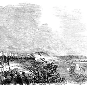 Meeting of pitmen, on Pittington Hill, 1844. Creator: Unknown