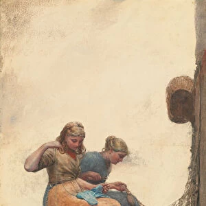 Mending the Nets, 1882. Creator: Winslow Homer