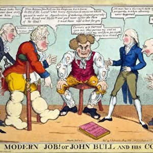 The Modern Job! Or John Bull and his Comforts!, 1816