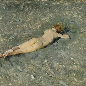 Nude on the Beach at Portici, 1874. Artist: Fortuny, Maria (1838-1874)