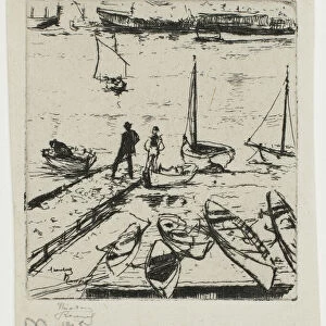 Pleasure Boats, Chelsea, 1888-89. Creator: Theodore Roussel
