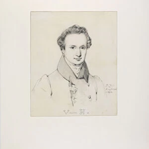 Portrait of Victor Hugo (1802-1885), 1830. Creator: Ziegler, Jules Claude (1804-1856)