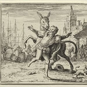 Reynard the Fox: The Jealous Ass. Creator: Allart van Everdingen (Dutch, 1621-1675)
