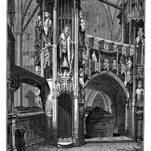 Shrine of Henry V, Westminster Abbey, 1843. Artist: J Jackson