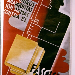 Spanish Civil War (1936-1939), poster Los libros anarquistas (Anarchists books) by Ambros