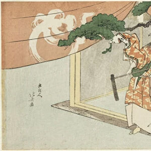The Swordsmith Munechika and the God of Inari, Japan, 1805. Creator: Hokusai