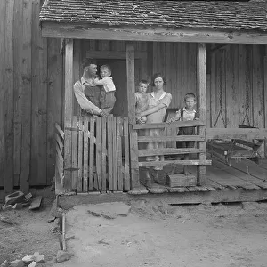 Tenant family with six children who are rural rehabilitation clients, Greene County, Georgia, 1937. Creator: Dorothea Lange