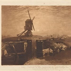 Windmill and Lock, published 1811. Creator: JMW Turner