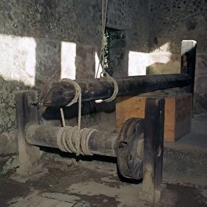 Wine-press in a house in the Roman town of Pompeii, 1st century