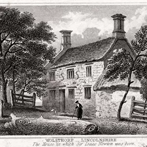 Woolsthorpe Manor, near Grantham, Lincolnshire, birthplace of Sir Isaac Newton, early 19th century