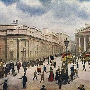 The Bank of England and The Royal Exchange, London, England. From The Business Encyclopedia and Legal Adviser, published 1920