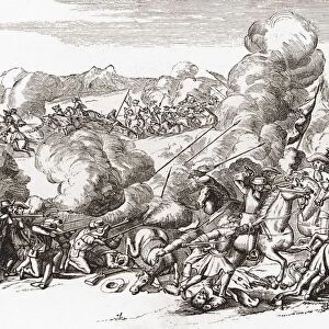 The Battle Of Sedgemoor, Westonzoyland, Near Bridgwater, Somerset, England, 1685. From The Book Short History Of The English People By J. R. Green, Published London 1893