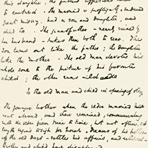Part Of Charles Dickens Manuscript Notes Re The Plot Of The Old Curiosity Shop. Charles John Huffam Dickens, 1812 A