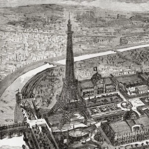 Eiffel Tower and the Paris Exhibition, 1889. From Great Engineers, published c. 1890