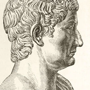 Tiberius Caesar Augustus 42Bc - 37Ad. Second Roman Emperor. Born Tiberius Claudius Nero. From El Mundo Ilustrado, Published Barcelona, 1880