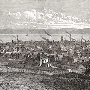 View Of Dundee, Scotland, From The Law In The 19th Century, When The City Had Over 60 Jute Mills. From Cities Of The World, Published C. 1893