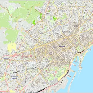Barcelona City Centre Street Map