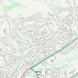 Bath and North East Somerset BA1 6 Map
