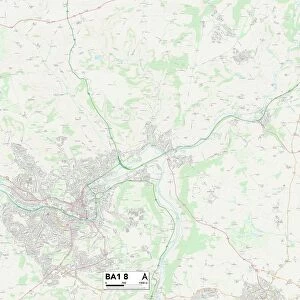 Bath and North East Somerset BA1 8 Map
