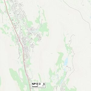 Blaenau Gwent NP13 3 Map