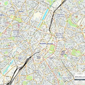 Brussels City Centre Street Map
