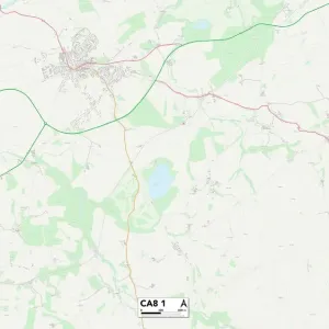 Carlisle CA8 1 Postcode Sector Print Map