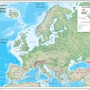 Childrens Physical Europe Map