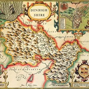 Denbighshire Historical John Speed 1610 Map