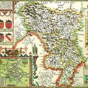Derbyshire Historical John Speed 1610 Map