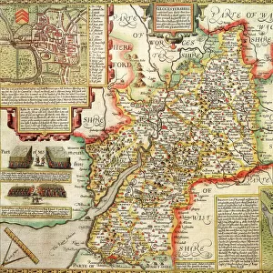 Gloucestershire Historical John Speed 1610 Map