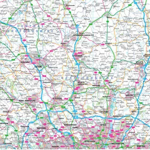 Hertfordshire County Road Map