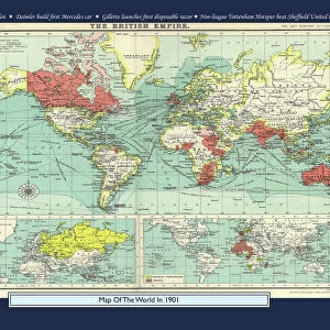 Historical World Events map 1901 UK version