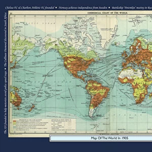 Historical World Events map 1905 UK version