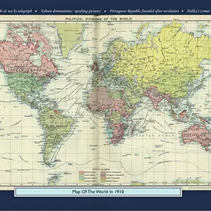 Historical World Events map 1910 UK version