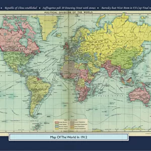Historical World Events map 1912 UK version