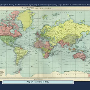 Historical World Events map 1920 US version