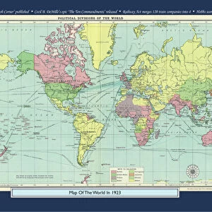Historical World Events map 1923 UK version