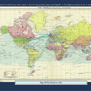 Historical World Events map 1931 UK version