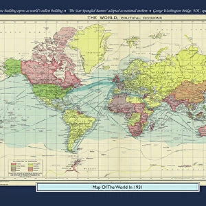 Historical World Events map 1931 US version