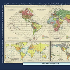 Historical World Events map 1936 UK version