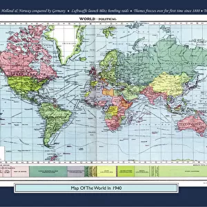 Historical World Events map 1940 UK version