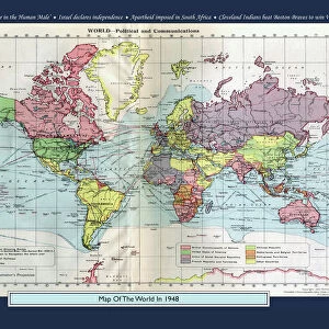 Historical World Events map 1948 US version