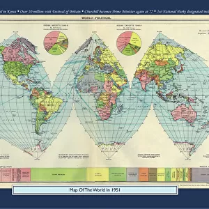 Historical World Events map 1951 UK version