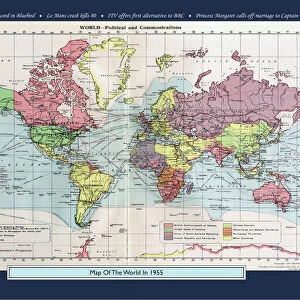 Historical World Events map 1955 UK version