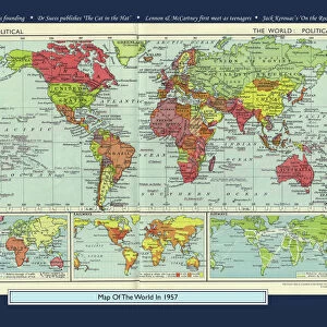 Historical World Events map 1957 US version