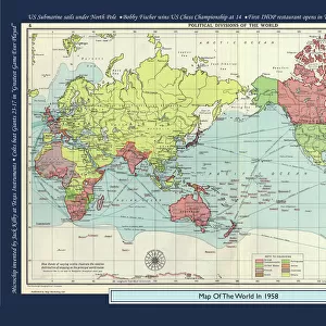 Historical World Events map 1958 US version