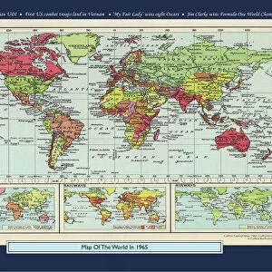 Historical World Events map 1965 UK version