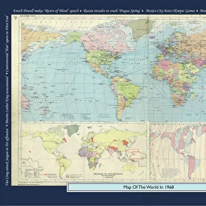 Historical World Events map 1968 UK version